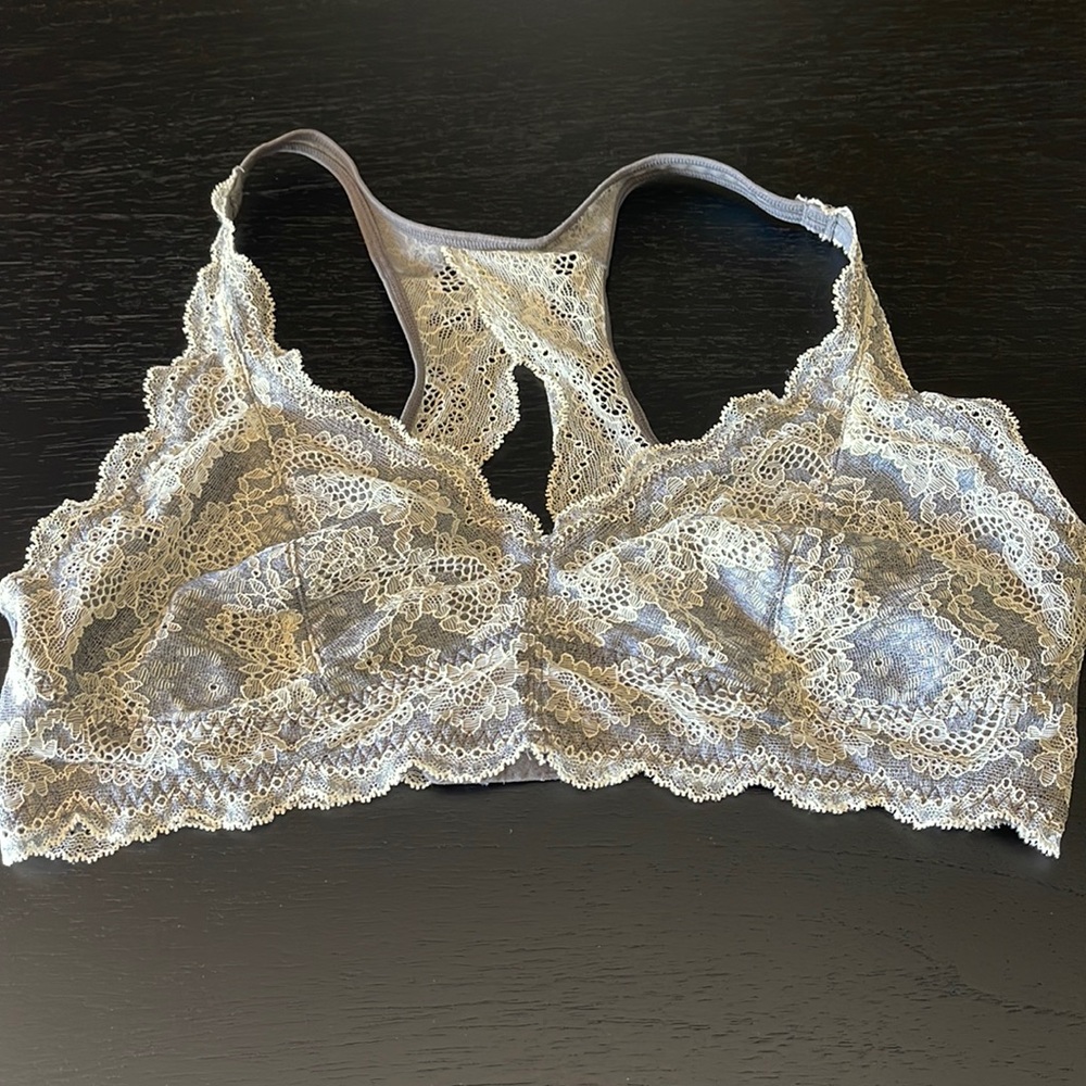 Felina bralette. Gray and cream. Size medium. Never worn